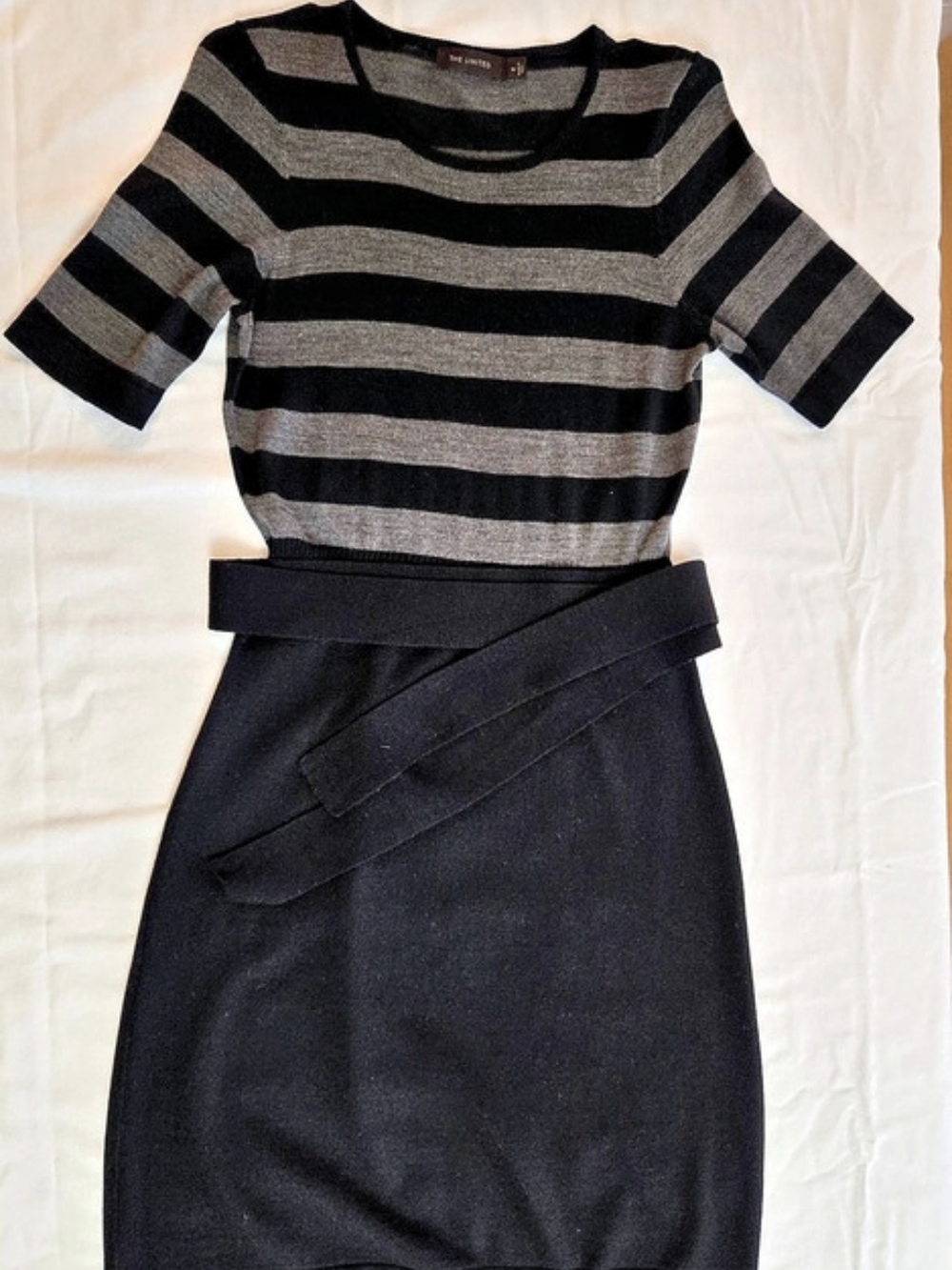 The Limited Striped Merino Wool Midi Dress Size Medium Like New